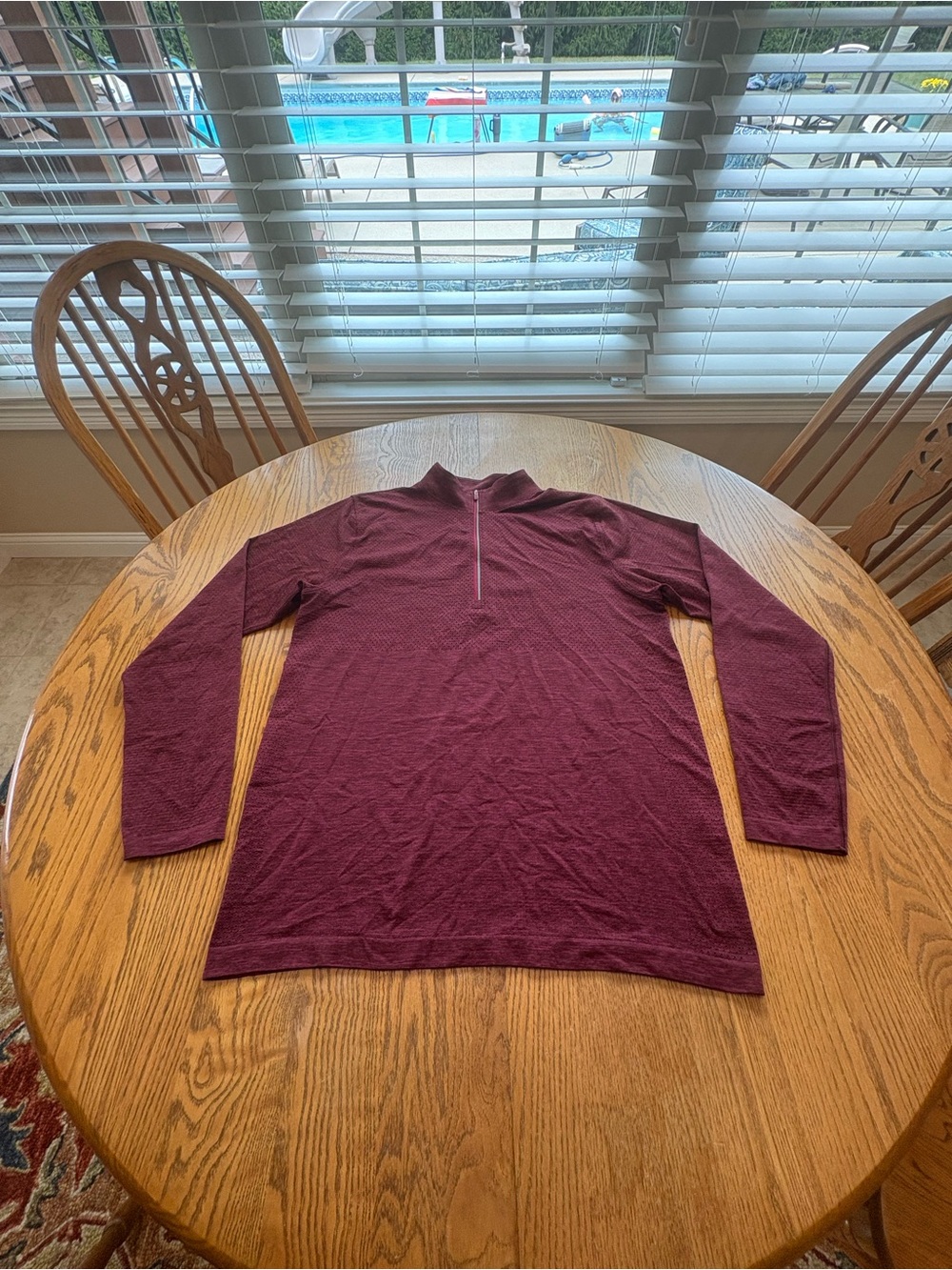 Lululemon Metal Vent Tech ? 1/4 Quarter Zip Mens Size L Athleisure Burgundy EUC